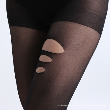 Professional OEM 20D sheer custom design fashion sexy rose print thin hosiery tights silk tube pantyhose stock